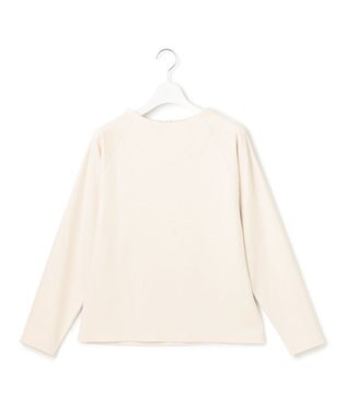 23区 L 【洗える】ヴィスコースソフトポンチ ラグラン カットソー アイボリー系