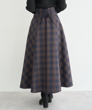 earth music&ecology バックレースアップスカート