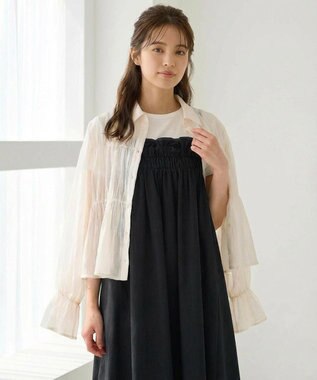 【洗える】シャーリング シアーシャツ