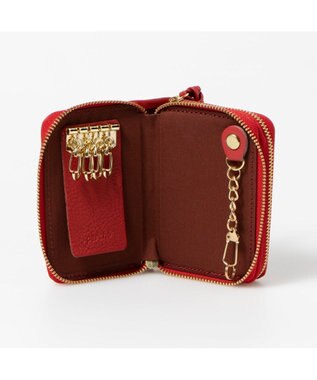 UNBILLION ペルケ perche / イタリアンレザー・ジャバラカードキーケース レッド