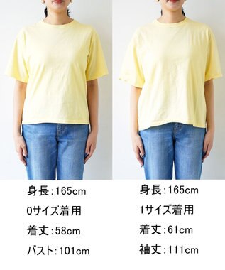 caqu caqu x GoodOn roundneck S/Stee  シンプルゆったりフィットの半袖Tシャツ R.yellow