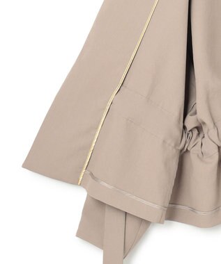 BEIGE， PORDIC / ドロスト付きノーカラージャケット Taupe