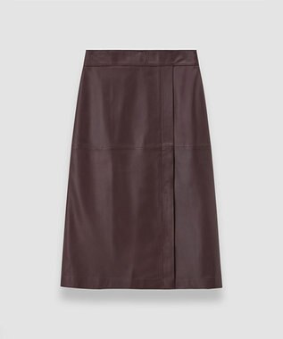 JOSEPH ナッパレザーセーヴル　スカート　 Maraschino