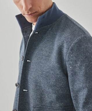 GOTAIRIKU 新作【ストレッチ/洗える/吸水速乾】ノルマンディーリネン A-1ブルゾン サックスブルー系8