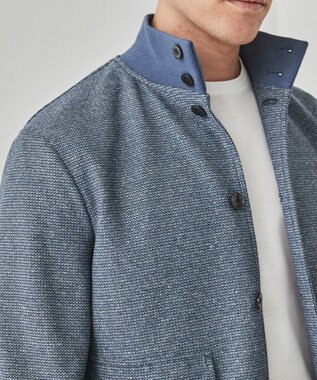 GOTAIRIKU 新作【ストレッチ/洗える/吸水速乾】ノルマンディーリネン A-1ブルゾン サックスブルー系8