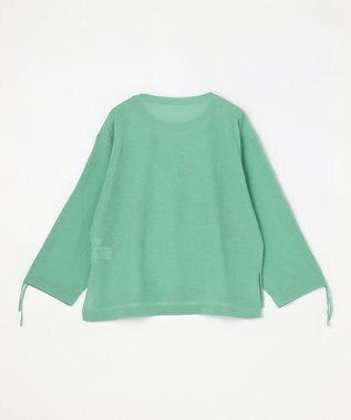 ANY シアーシャーリングスリーブニット グリーン