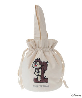 Green Parks Ｍｉｃｋｅｙ　ｆｒｉｅｎｄ　／　サガラ巾着バッグ Cream