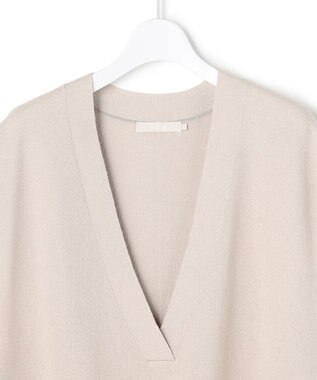 ICB L 【洗える】 ウールテンセルミニブークレ ニットベスト トープ系