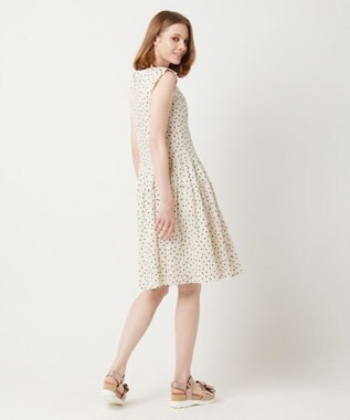 TOCCA 再入荷！【洗える！】VACANCE ドレス ベージュ×ブラックドット系5