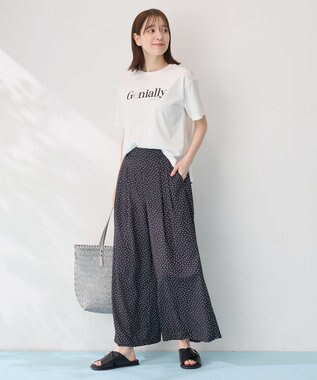 ANY L 半袖ロゴＴシャツ オフ[ロゴプリント＆刺繍]