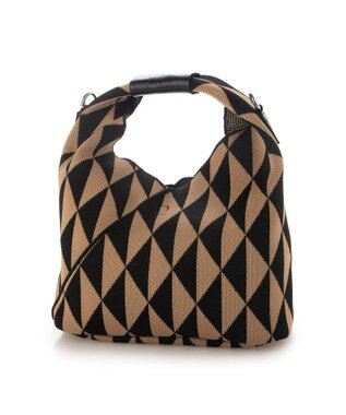 UNBILLION カシュカシュ cachecache ジャガード柄2wayショルダーバッグ ベージュ