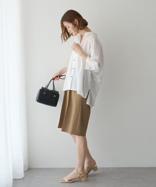 YECCA VECCA 【尾崎紗代子さん着用】タックハーフパンツ Camel