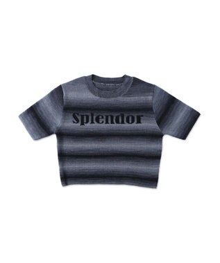 WEGO グラデーションちびニットT ブラック