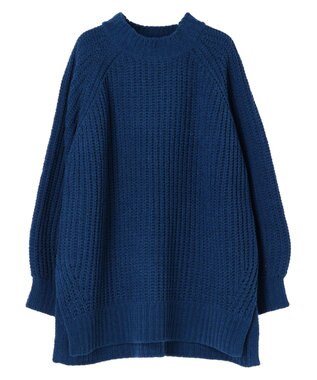 earth music&ecology マットモール片畦チュニック Dark Blue