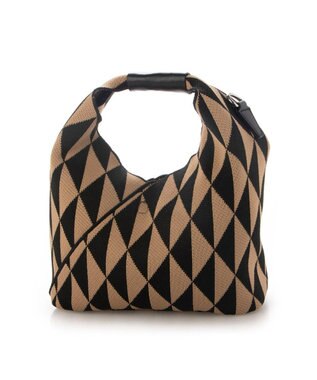 UNBILLION カシュカシュ cachecache ジャガード柄2wayショルダーバッグ ベージュ