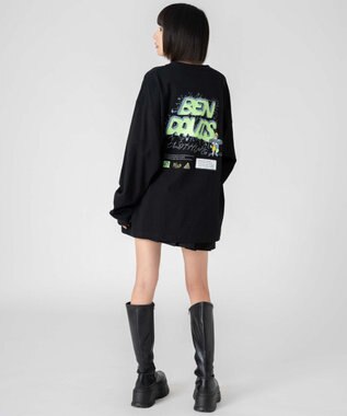 WEGO 【ユニセックス着用ITEM】別注BENDAVISグラフィックT（LS） ブラック