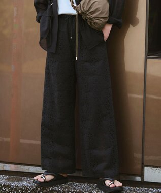 23区 S 【見上愛さん着用】ラッセルオーナメントレース ワイド パンツ