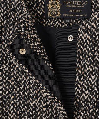 自由区 MANTECOツイード コクーンシルエットコート ベージュ系8