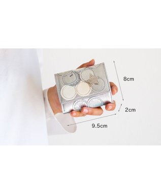 新マルチドット ミニ財布 3つ折り 【キラキラでかわいい！本革の