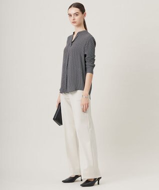 ICB L 【洗える】ミリオーネダンボールニット ワイドストレートパンツ トープ系