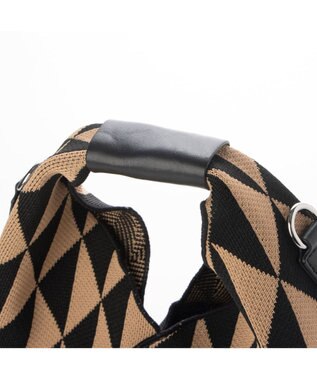 UNBILLION カシュカシュ cachecache ジャガード柄2wayショルダーバッグ ベージュ