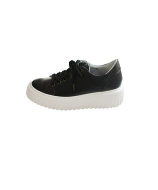 Pointer 日本製 レースアップ厚底スニーカー ブラック