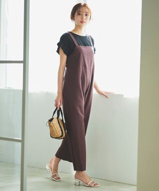 Feroux 【UVケア】タックスリーブ Tシャツ ブラック系