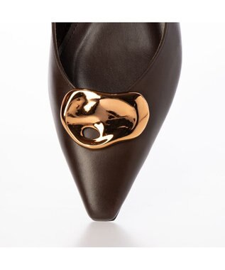 MODE ET JACOMO <MODE ET JACOMO>メタルフラットパンプス ダークブラウン