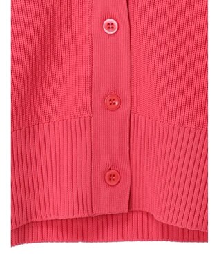 Green Parks スポンディシュ畦編みショート丈カーディガン Pink