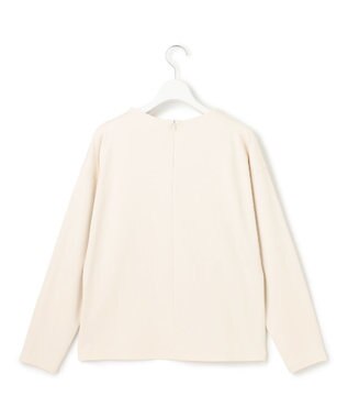23区 L 【洗える】ヴィスコースソフトポンチ ラグラン カットソー アイボリー系