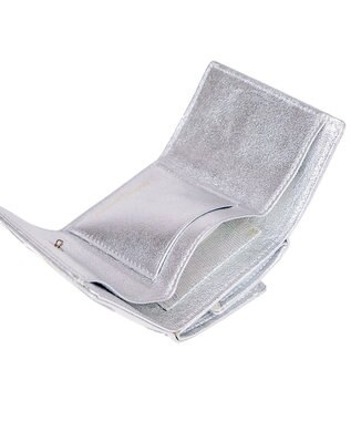 tsumori chisato CARRY 新マルチドット　ミニ財布　3つ折り 【キラキラでかわいい！本革のやわらかな風合い】 シルバー