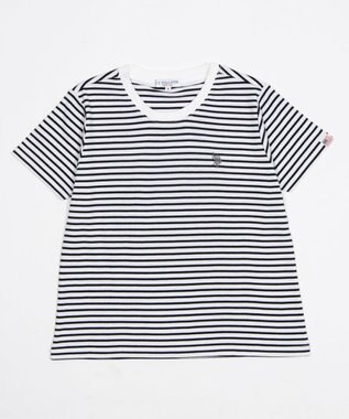 WEGO 【SMLサイズ展開】U.S. POLO ASSN.別注コンパクトTシャツ ホワイトボーダー