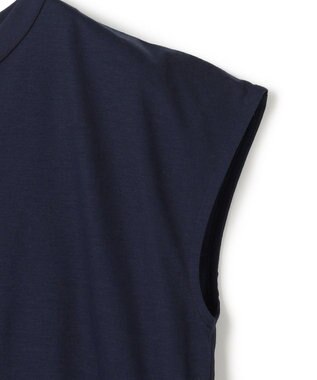 BEIGE， 【WEB限定・洗える】MELISSA / バックシフォンスキッパー半袖トップス Navy