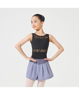 Chacott 【MAY NAGAHISA】ジュニア ノースリーブレオタード ブラック