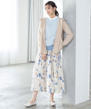 Tiaclasse 【新色追加・洗える】マウンテンフレアパーカー ライトベージュ