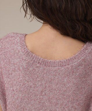 GRACE CONTINENTAL ショートフェザーニットトップ ピンク