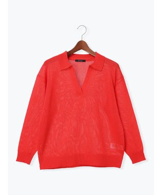 Te chichi メッシュスキッパーポロニット レッド