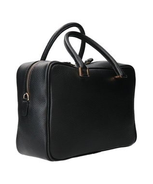 INTER-CHAUSSURES 【CHRISTIAN VILLA】ベーシックレザーハンドバッグ ブラック