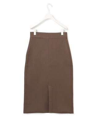 ICB 【洗える】シンセティックヤーンスムース ニットスカート モカ系