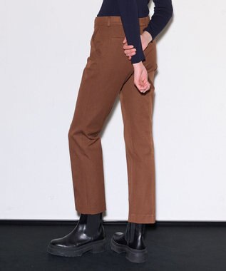 JOSEPH ギャバジンストレッチ　テーパードトラウザーズ Mahogany