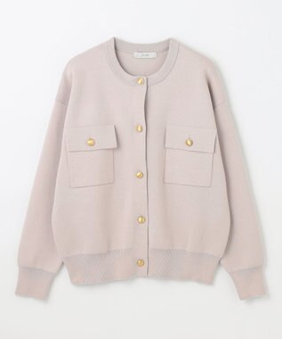 ANY 【洗濯機可】スウェットライクカーディガン オイスター