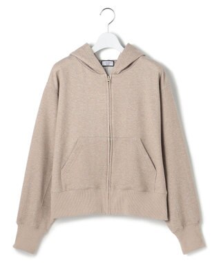 J.PRESS YORK STREET 【WOMEN】ラメ裏毛ジップアップ フーディ