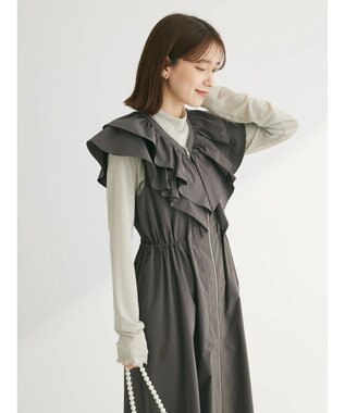 Green Parks ・ＳＵＧＡＲ　ＳＰＯＯＮ　ラッフルＺＩＰジャンスカ Charcoal Gray