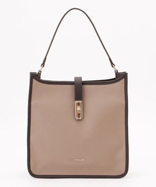 LA BAGAGERIE スクエアレザー2WAYショルダーバッグ グレージュ