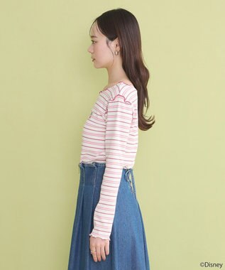 earth music&ecology チップ＆デール／ボーダーメロープルオーバー Pink