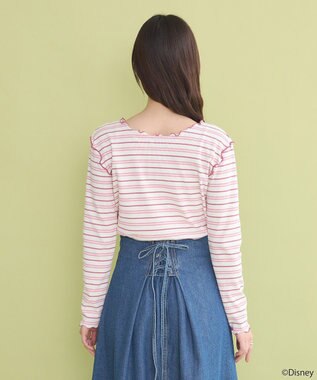 earth music&ecology チップ＆デール／ボーダーメロープルオーバー Pink