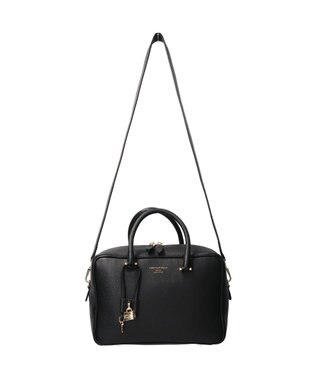 INTER-CHAUSSURES 【CHRISTIAN VILLA】ベーシックレザーハンドバッグ ブラック