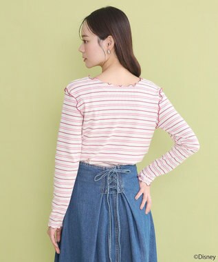 earth music&ecology チップ＆デール／ボーダーメロープルオーバー Pink