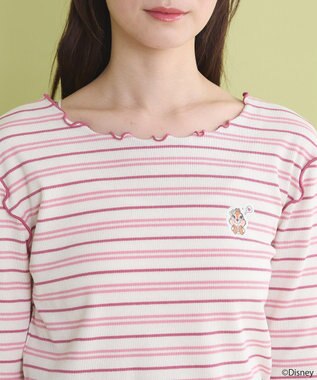 earth music&ecology チップ＆デール／ボーダーメロープルオーバー Pink