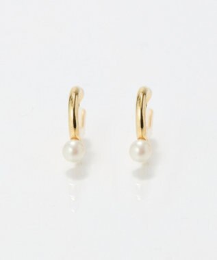 Phoebe <オンワード限定セット>痛くないシリーズ/金属アレルギー対応ソロパールフープライトフィットイヤリング×フォーマルパールビジューハーフブローチ ホワイト